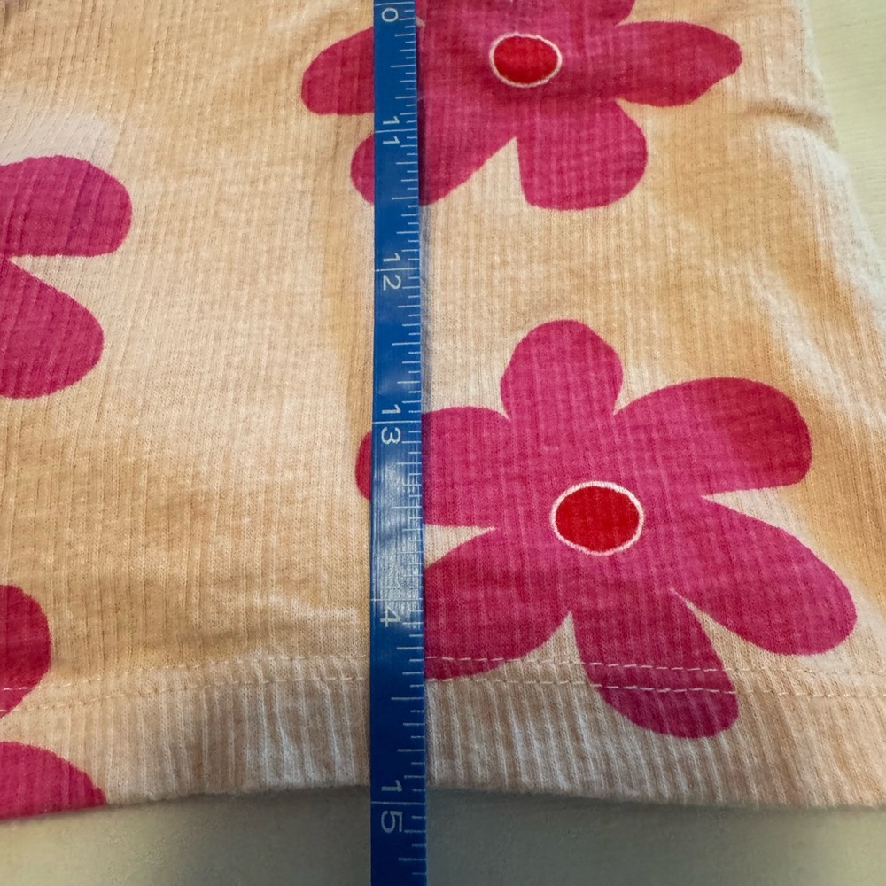 Jessica Simpson Pink Floral Ruffle Shoulder Flutter Sleeve Shirt 6 - Picture 6 of 6